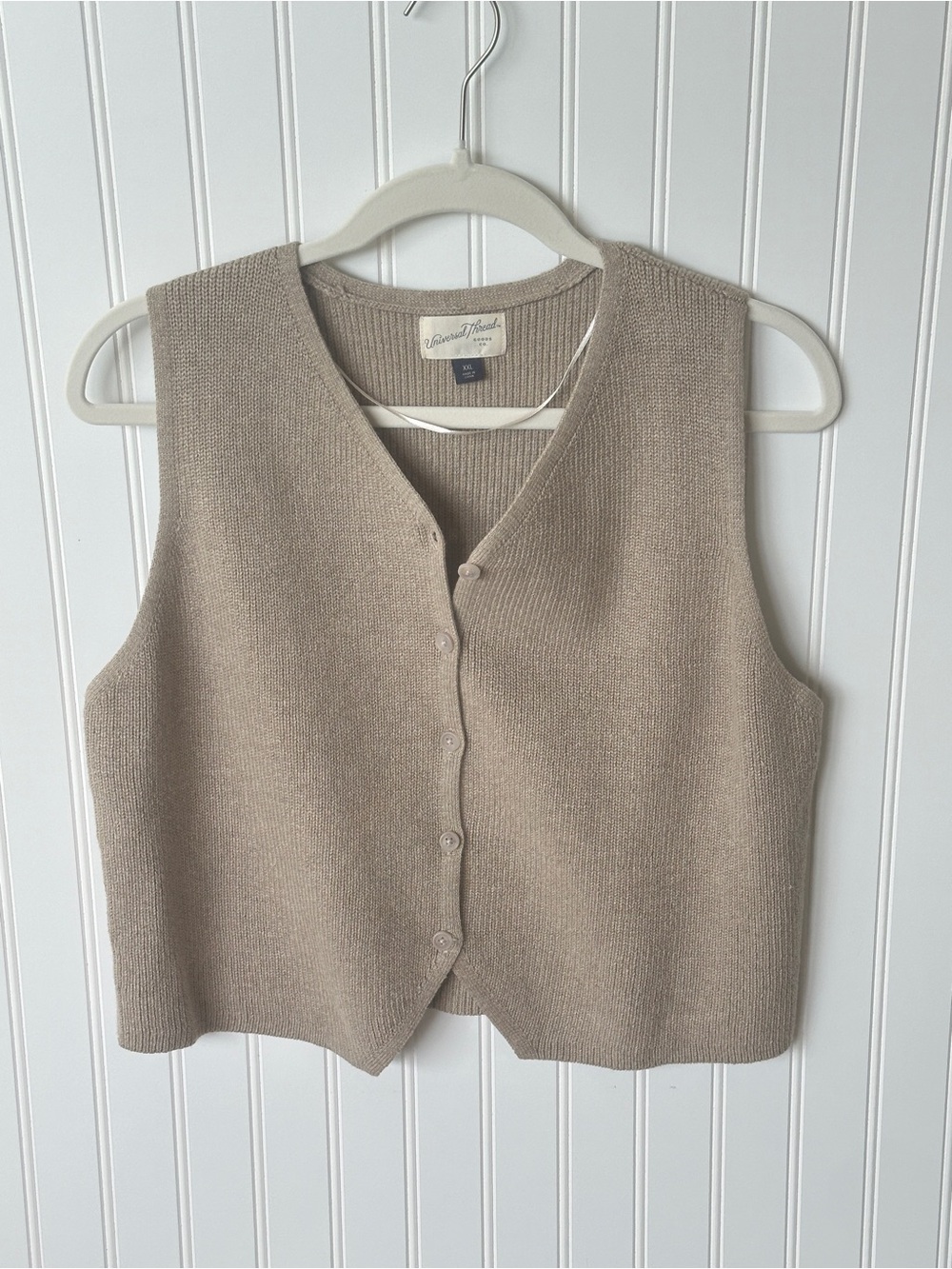 nwot Oatmeal-Brown Knit Vest